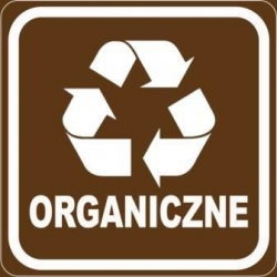Naklejka NS025/20 segregacja odpadów brązowa ORGANICZNE