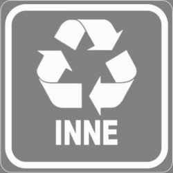 Naklejka NS028/15 segregacja odpadów szara INNE