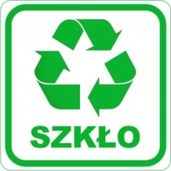 Naklejka NS013/20 segregacja odpadów SZKŁO