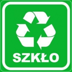 Naklejka NS023/20 segregacja odpadów zielona SZKŁO